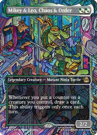 Mikey & Leo, Chaos & Order (Borderless)  [Teenage Mutant Ninja Turtles] Foil