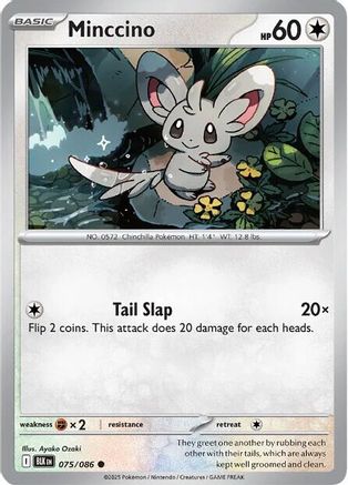 Minccino 077/086  - Reverse Holofoil SV Black Bolt - Common