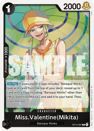 Miss.Valentine(Mikita) (OP14-087) - [The Azure Sea's Seven] Foil