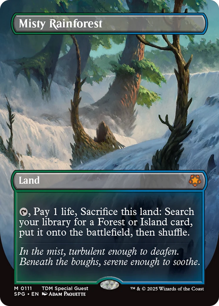 Misty Rainforest (Borderless) [Tarkir: Dragonstorm Special Guests] Foil