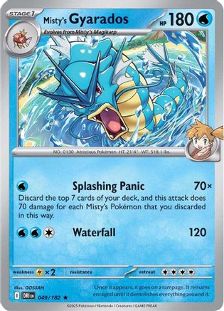 Misty's Gyarados (049/182) [Scarlet & Violet: Destined Rivals] Reverse Holofoil