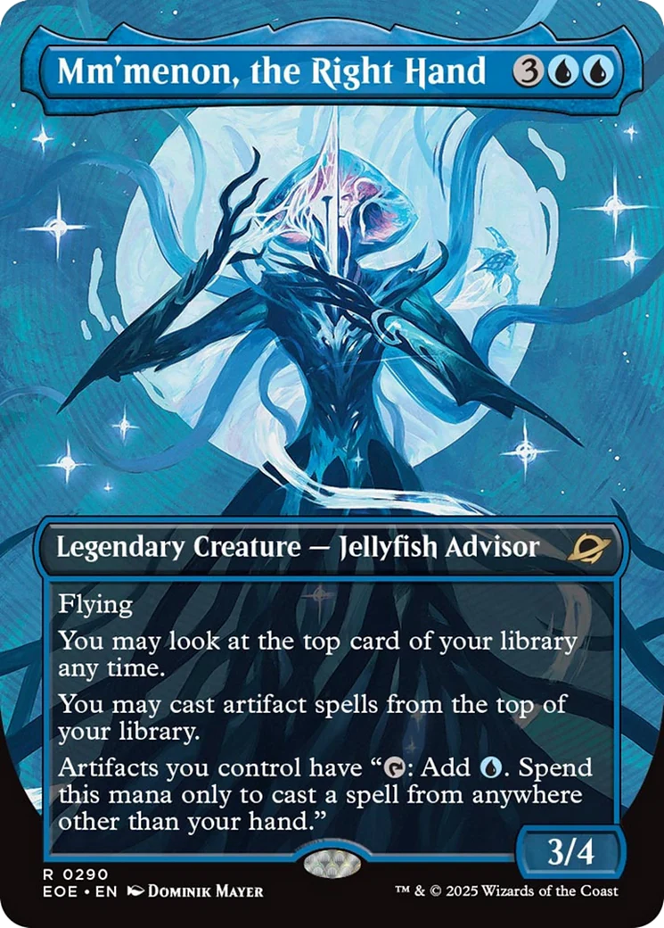 Mm'menon, the Right Hand (Borderless) [Edge of Eternities] Foil
