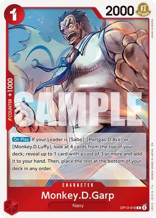 Monkey.D.Garp (OP13-016) - [Carrying On His Will] Foil