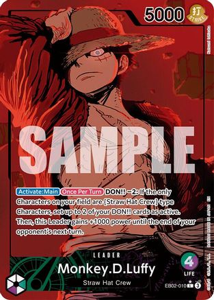 Monkey.D.Luffy (010) (Alternate Art) (EB02-010) - [Extra Booster: Anime 25th Collection] Foil