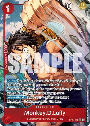 Monkey.D.Luffy (Alternate Art) (OP14-013) - [The Azure Sea's Seven] Foil
