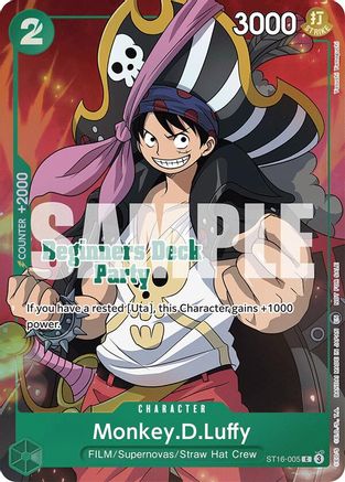 Monkey.D.Luffy (Beginners Deck Party [ST-23] - [ST-28] Winner Pack) (ST16-005) - [One Piece Promotion Cards] Foil
