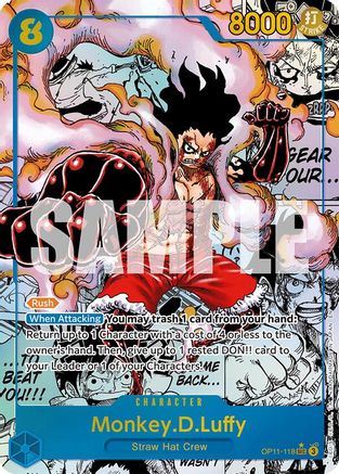 Monkey.D.Luffy (118) (Manga) (OP11-118) - [A Fist of Divine Speed] Foil
