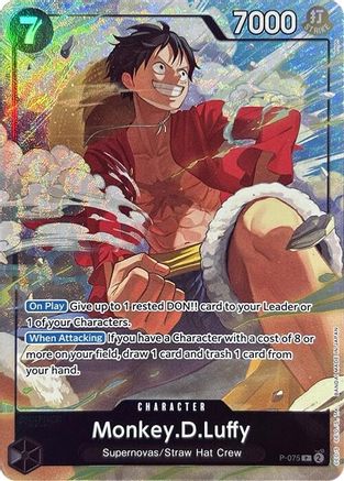 Monkey.D.Luffy (Premium Card Collection -Best Selection Vol. 3-) (P-075) - [One Piece Promotion Cards] Foil