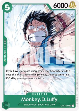 Monkey.D.Luffy (Reprint) (OP07-033) - [Starter Deck 24: GREEN Jewelry Bonney]