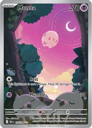 Munna 121/086  - Holofoil SV Black Bolt - Illustration Rare