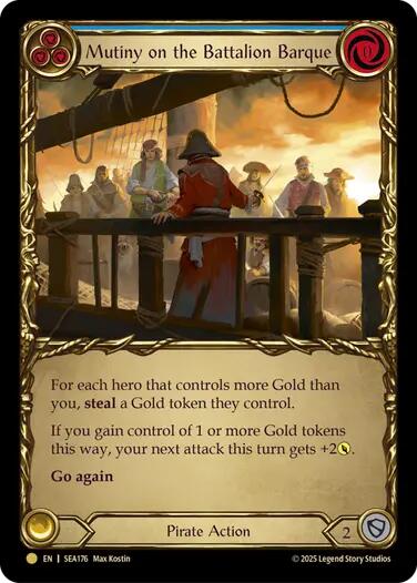 Mutiny on the Battalion Barque (Treasure) [SEA176] (High Seas)  Cold Foil