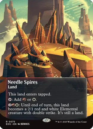 Needle Spires (0075) (Borderless)  [Edge of Eternities: Stellar Sights] Foil