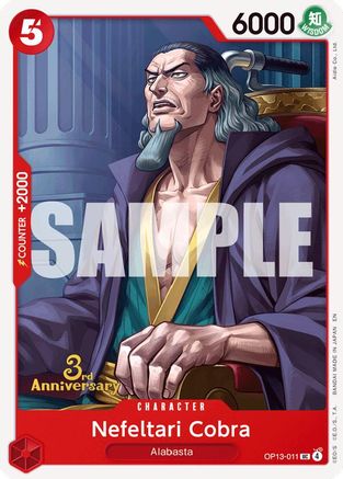 Nefeltari Cobra (OP13-011) - [Carrying On His Will: 3rd Anniversary Tournament Cards]