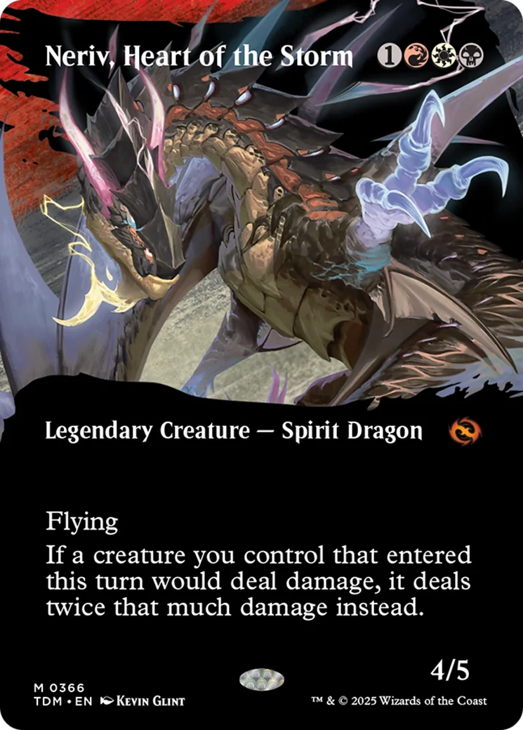 Neriv, Heart of the Storm (Borderless) [Tarkir: Dragonstorm] Foil