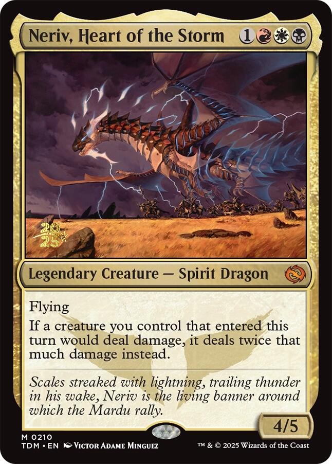 Neriv, Heart of the Storm [Tarkir: Dragonstorm Prerelease Promos] Foil