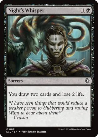 Night's Whisper  [Commander: Lorwyn Eclipsed]