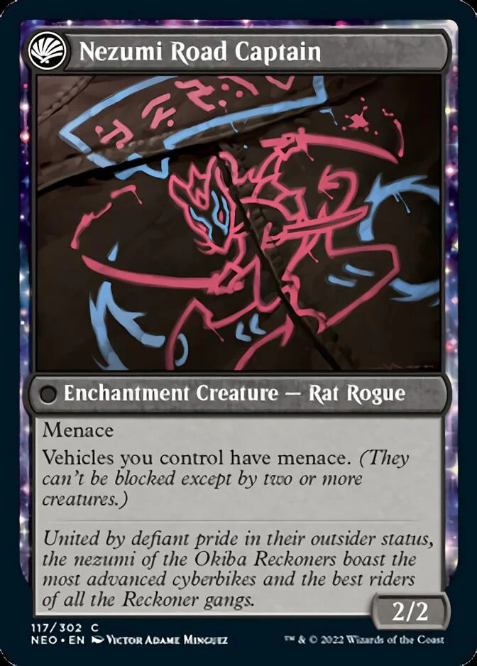 Okiba Reckoner Raid // Nezumi Road Captain [Kamigawa: Neon Dynasty] - Image 2