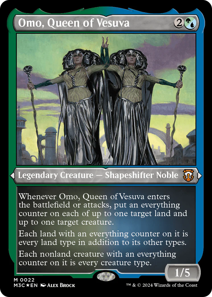 Omo, Queen of Vesuva  [Modern Horizons 3 Commander] Etched Foil