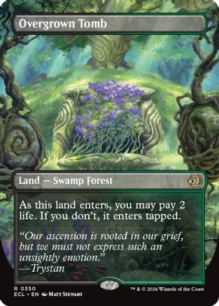 Overgrown Tomb (Borderless)  [Lorwyn Eclipsed] Foil