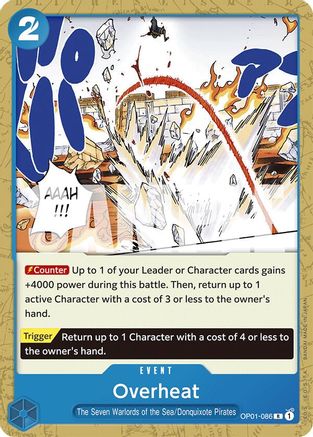 Overheat (OP01-086) - [Starter Deck 17: BLUE Donquixote Doflamingo]