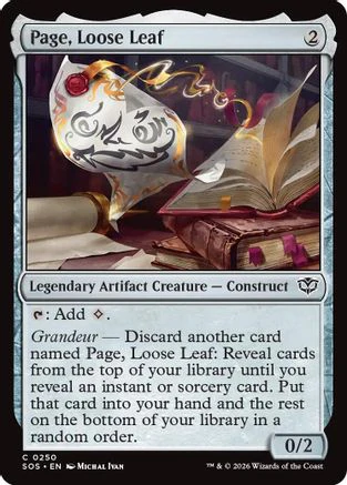 Page, Loose Leaf  [Secrets of Strixhaven] Foil