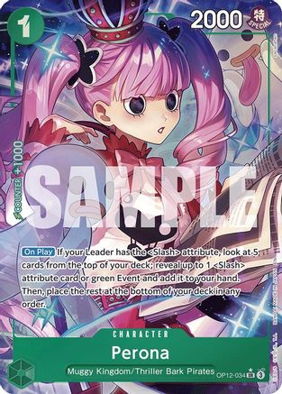 Perona (Alternate Art) (OP12-034) - [Legacy of the Master] Foil