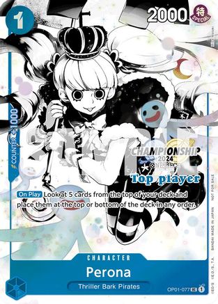 Perona (Championship 2024 Top Player Pack Vol. 2) (OP01-077) - [One Piece Promotion Cards] Foil