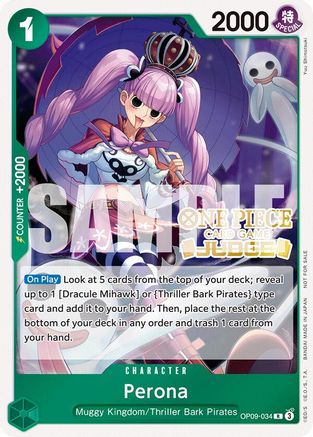 Perona (Judge Pack Vol. 5) (OP09-034) - [One Piece Promotion Cards] Foil