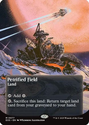 Petrified Field (0077) (Borderless)  [Edge of Eternities: Stellar Sights]