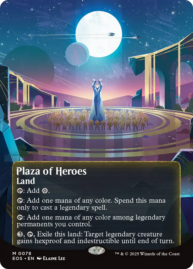 Plaza of Heroes (0078) (Borderless) [Edge of Eternities: Stellar Sights] Foil