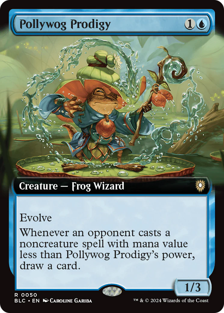 Pollywog Prodigy (Extended Art) [Bloomburrow Commander] Foil