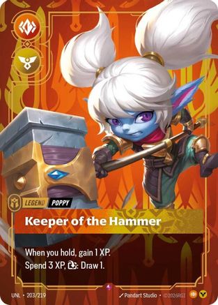 Poppy - Keeper of the Hammer (203/219) - Riftbound - [Unleashed] Foil