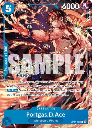 Portgas.D.Ace - OP07-053 (3rd Anniversary Tournament 3 Brothers Pack) (OP07-053) - [Carrying On His Will: 3rd Anniversary Tournament Cards]