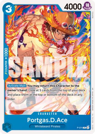 Portgas.D.Ace - P-074 (Pirate Foil) (P-074) - [Premium Booster -The Best- Vol. 2] Foil