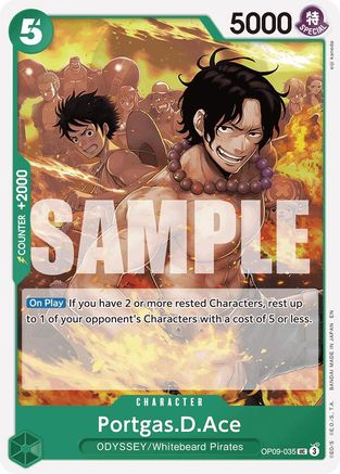 Portgas.D.Ace (Reprint) (OP09-035) - [Starter Deck 28: GREEN/YELLOW Yamato]