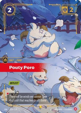 Pouty Poro (Overnumbered) (220/219) - Riftbound - [Unleashed] Foil