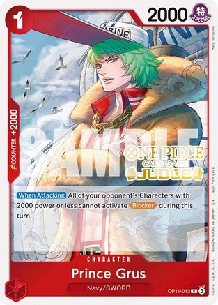 Prince Grus (Judge Pack Vol. 7) (OP11-013) - [One Piece Promotion Cards] Foil