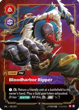 Pyke - Bloodharbor Ripper (185/219) - Riftbound - [Unleashed] Foil