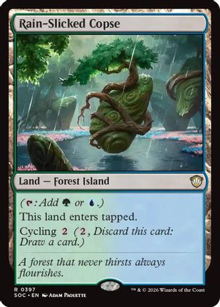 Rain-Slicked Copse  [Commander: Secrets of Strixhaven]