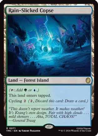 Rain-Slicked Copse  [Commander: Teenage Mutant Ninja Turtles] Foil