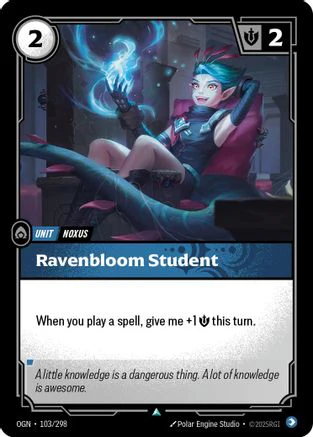 Ravenbloom Student (103/298) - Riftbound - [Origins] Foil