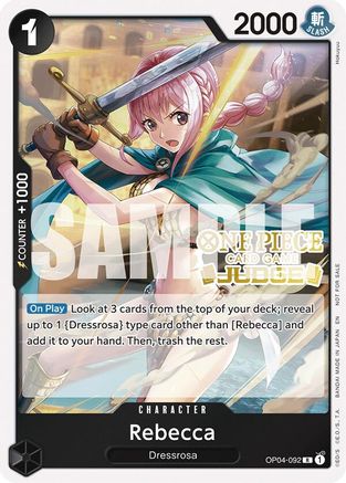 Rebecca (Judge Pack Vol. 6) (OP04-092) - [One Piece Promotion Cards] Foil