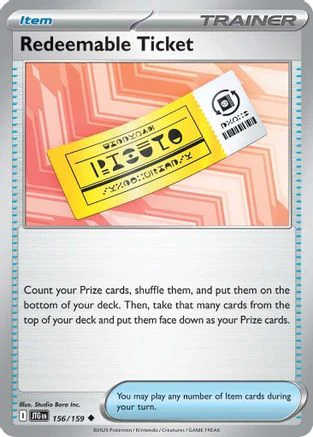 Redeemable Ticket (156/159) [Scarlet & Violet: Journey Together] Reverse Holofoil