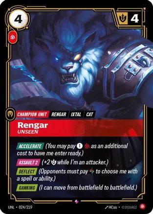 Rengar - Unseen (024/219) - Riftbound - [Unleashed] Foil