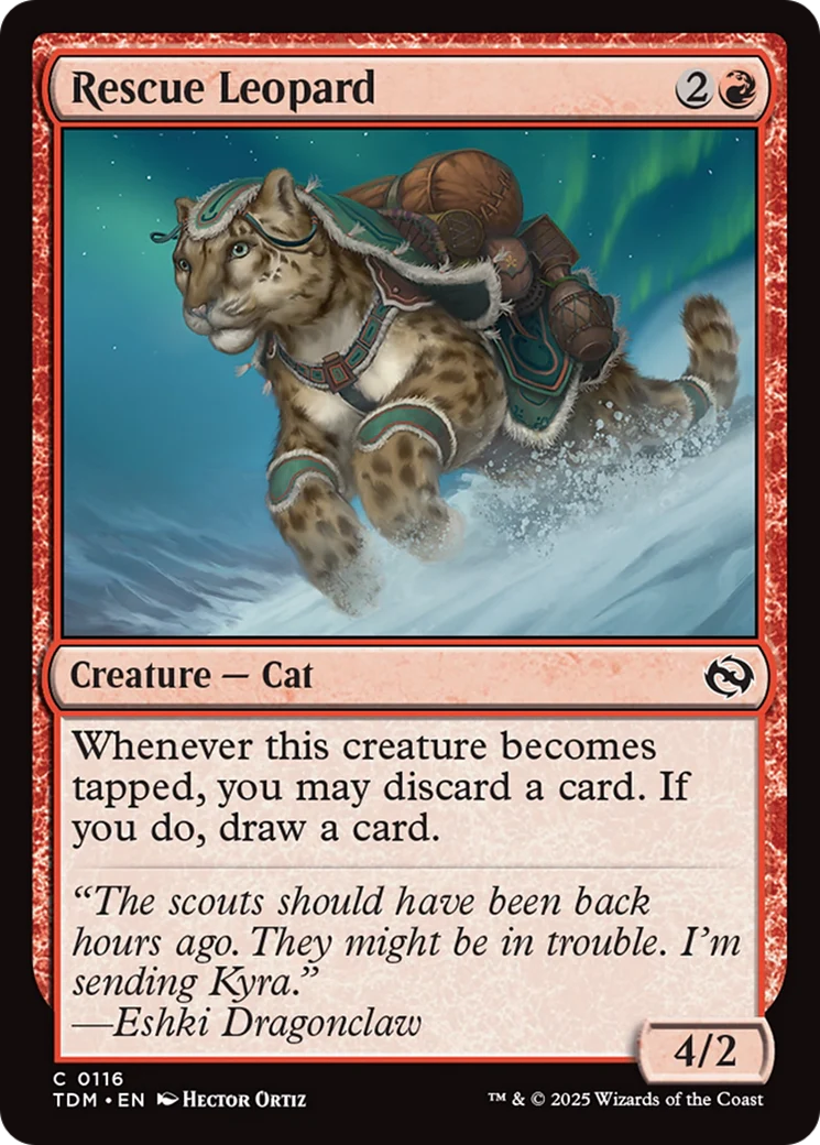 Rescue Leopard [Tarkir: Dragonstorm] Foil