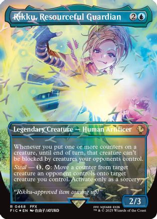 Rikku, Resourceful Guardian (Borderless) (Chocobo Track Foil)  [Commander: FINAL FANTASY] Foil