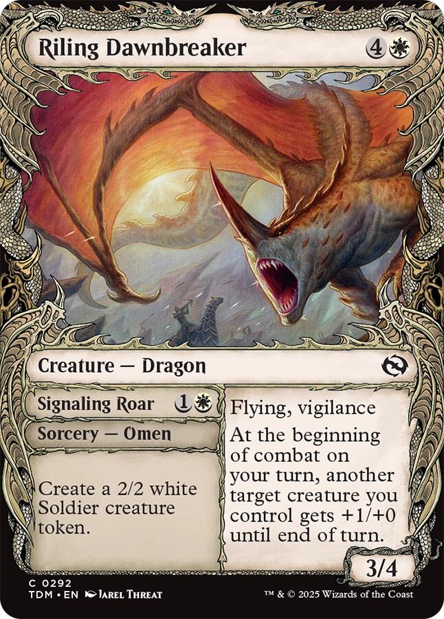 Riling Dawnbreaker (Showcase) [Tarkir: Dragonstorm] Foil