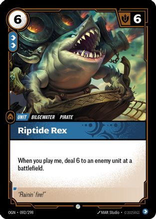 Riptide Rex (092/298) - Riftbound - [Origins] Foil