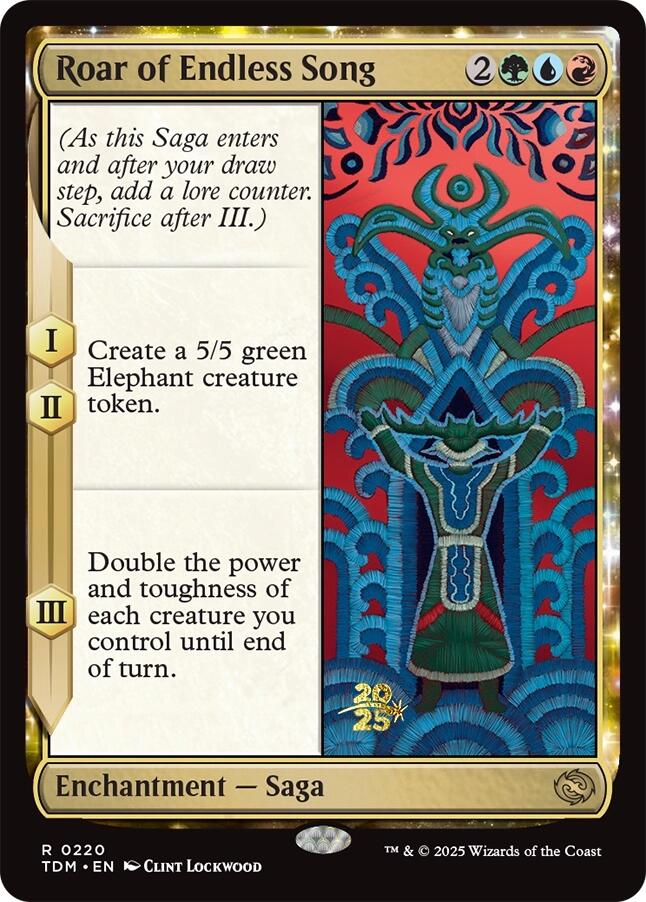 Roar of Endless Song [Tarkir: Dragonstorm Prerelease Cards] Foil