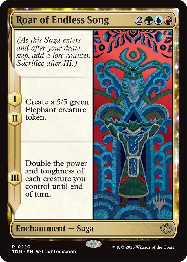 Roar of Endless Song [Tarkir: Dragonstorm Promos] Foil